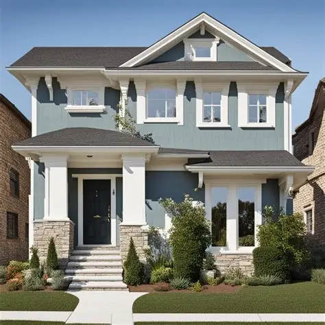 Grey house painted